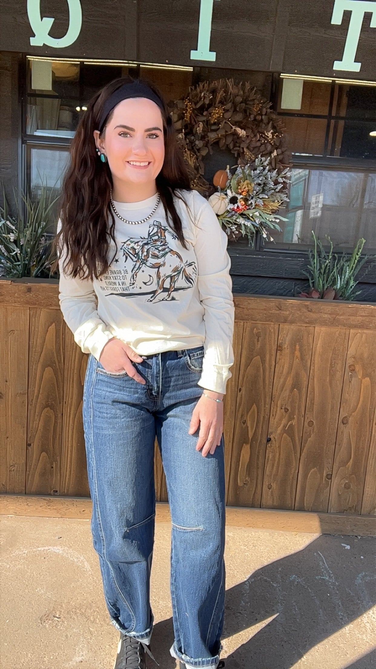 Texas True Brave Enough To Be Kind Long Sleeve Tee