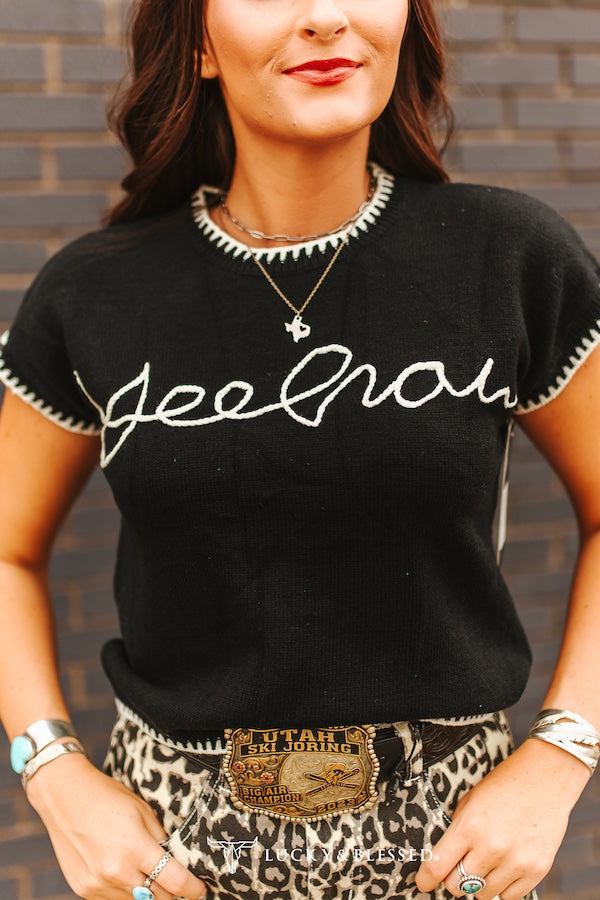 Lucky and Blessed Yeehaw Sweater