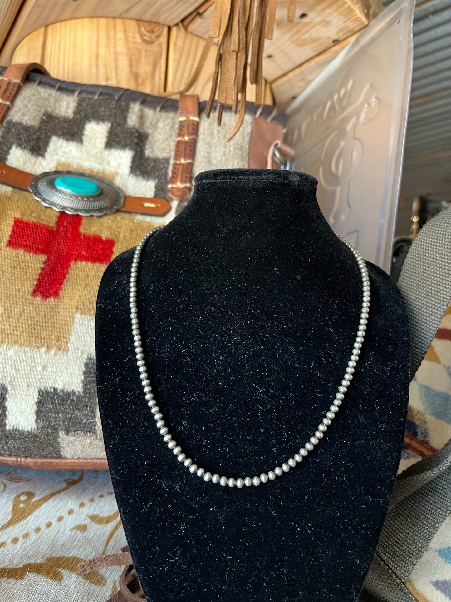 20” 4mm Navajo Pearl Necklace