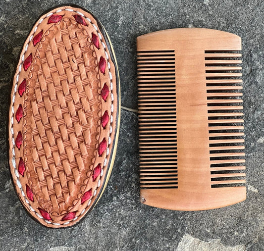 Alamo Saddlery Tooled Leather Beard Kit