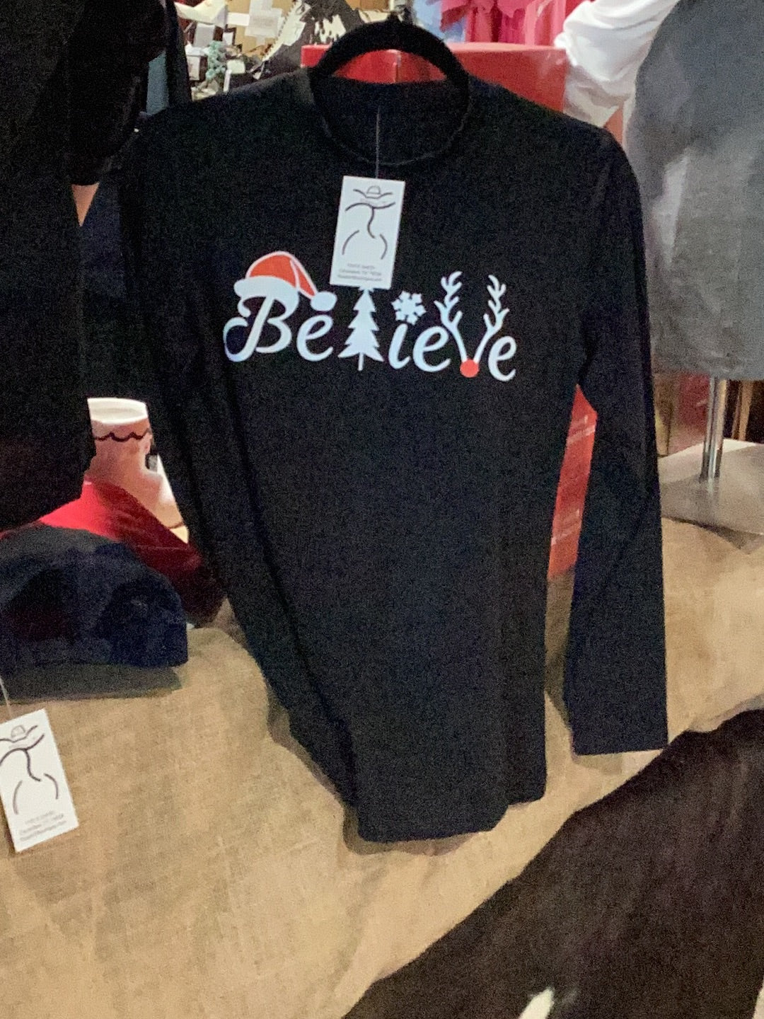 Believe Long Sleeve Christmas Tee