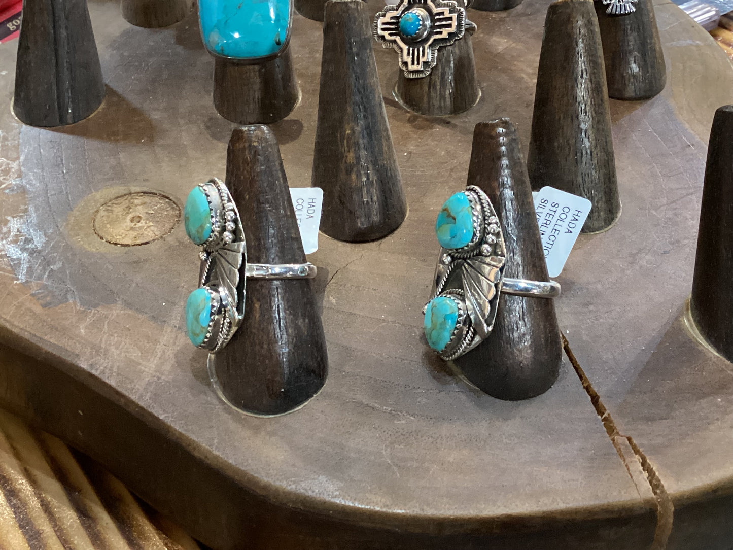 Hada Collection 2 Stone Kingman Turquoise Ring