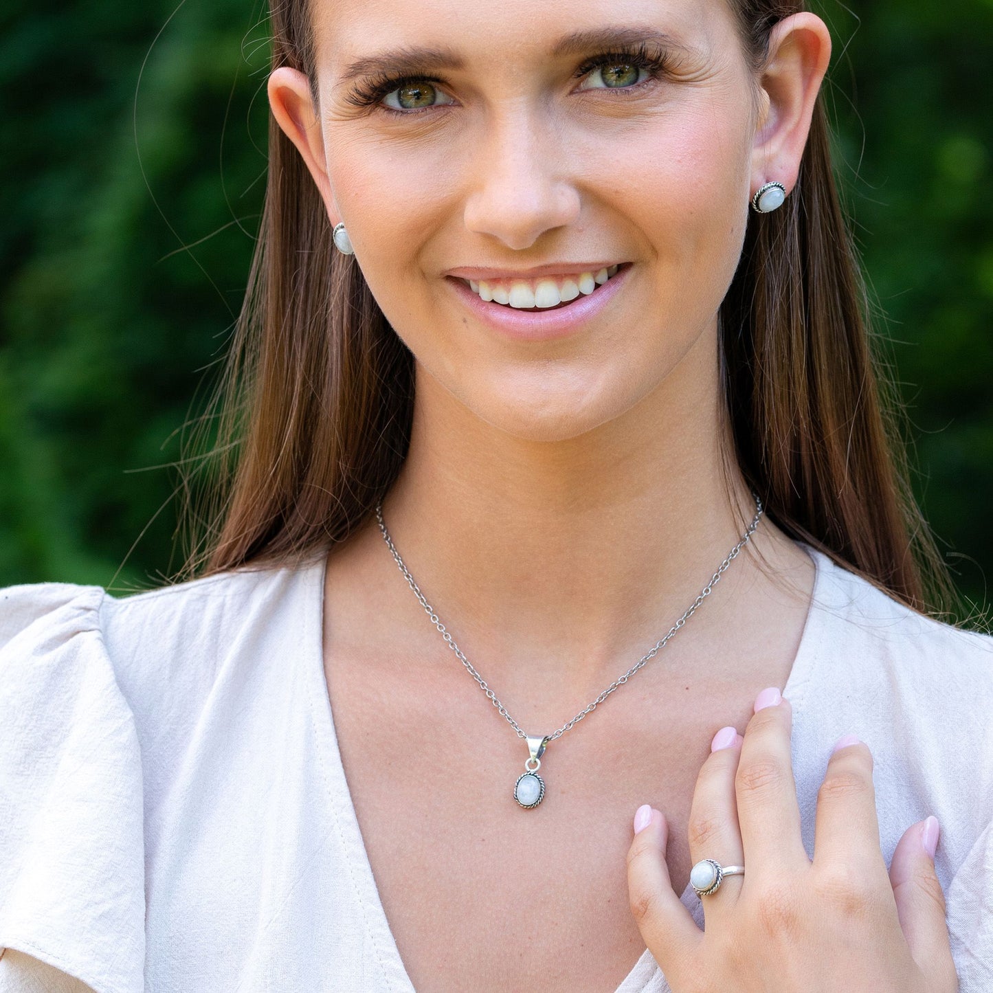 Kasha Semiprecious Drop Pendant Small Stone Necklace Mutiple Stones Available