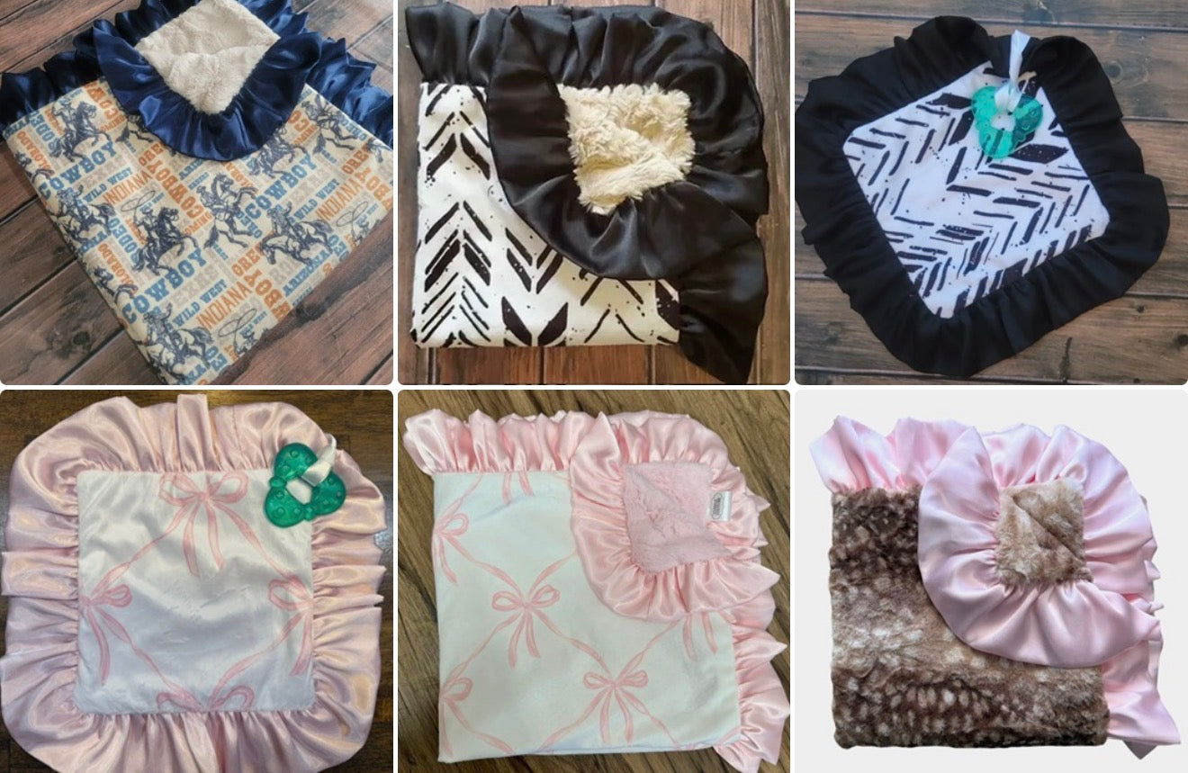 Minky Baby Blanket, Teether or Carseat Cuddler