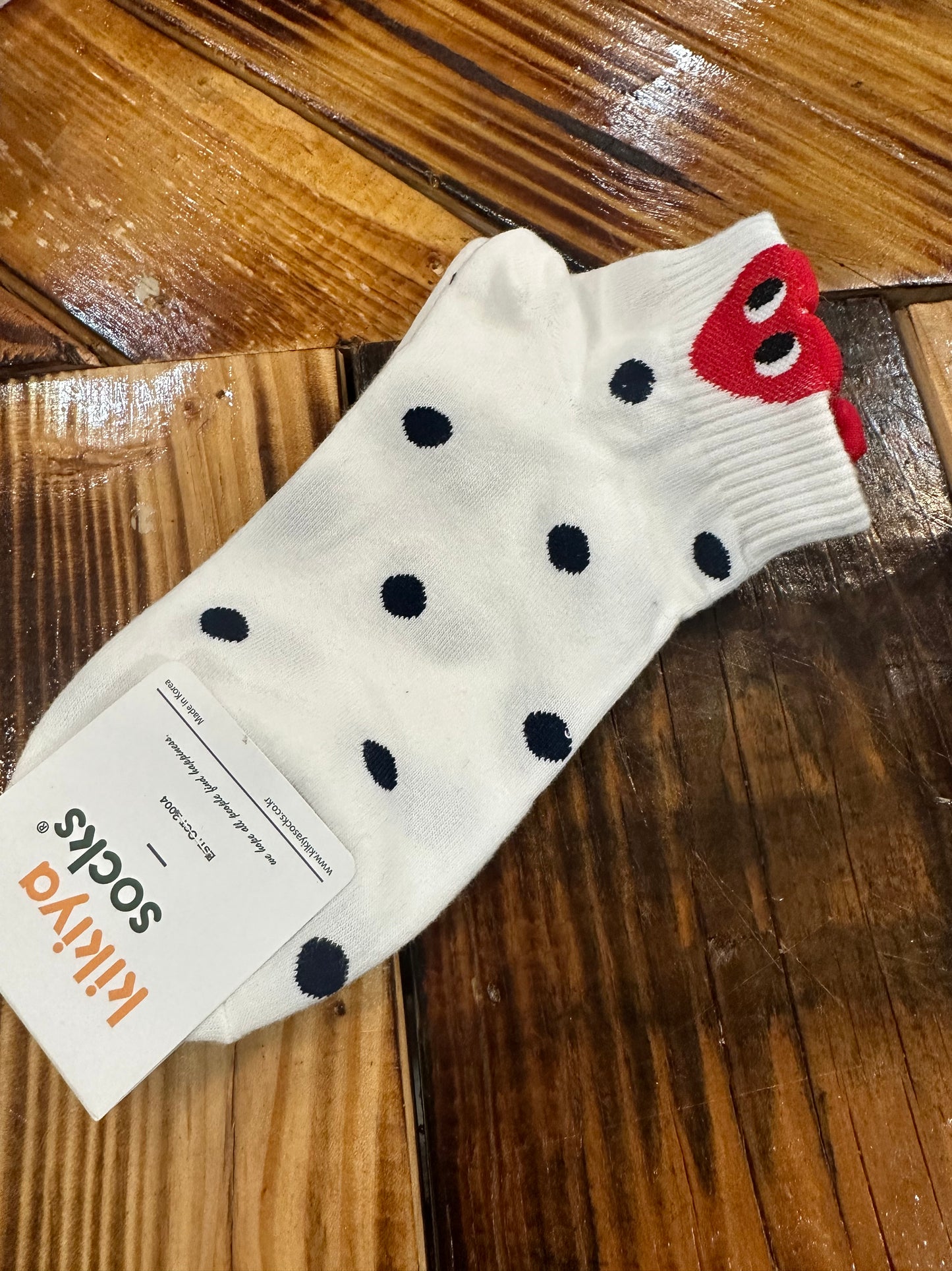 Polka Dot / Striped Heart Socks