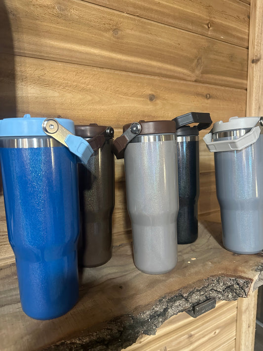 30 oz Pearl Flip Top w/ Straw Stainless Tumbler