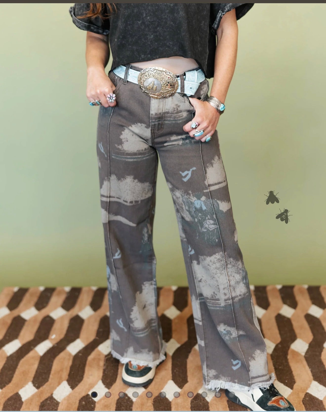 POST OAK RANCH Raw Edge Jeans