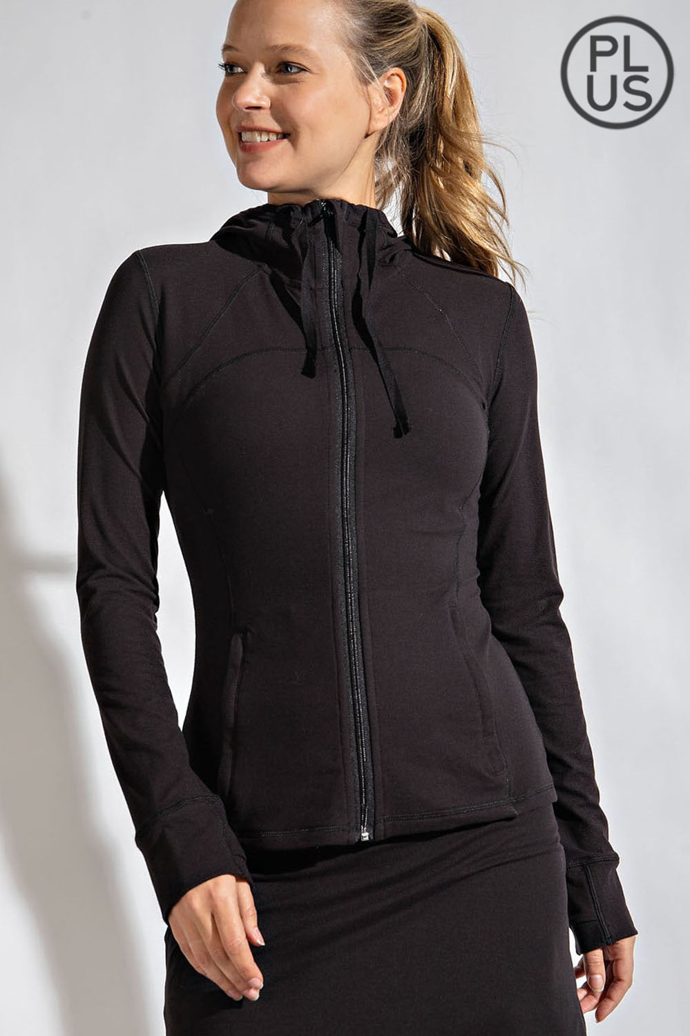 RAE MODE XL-PLUS SIZE FITTED JACKET WITH HOOD