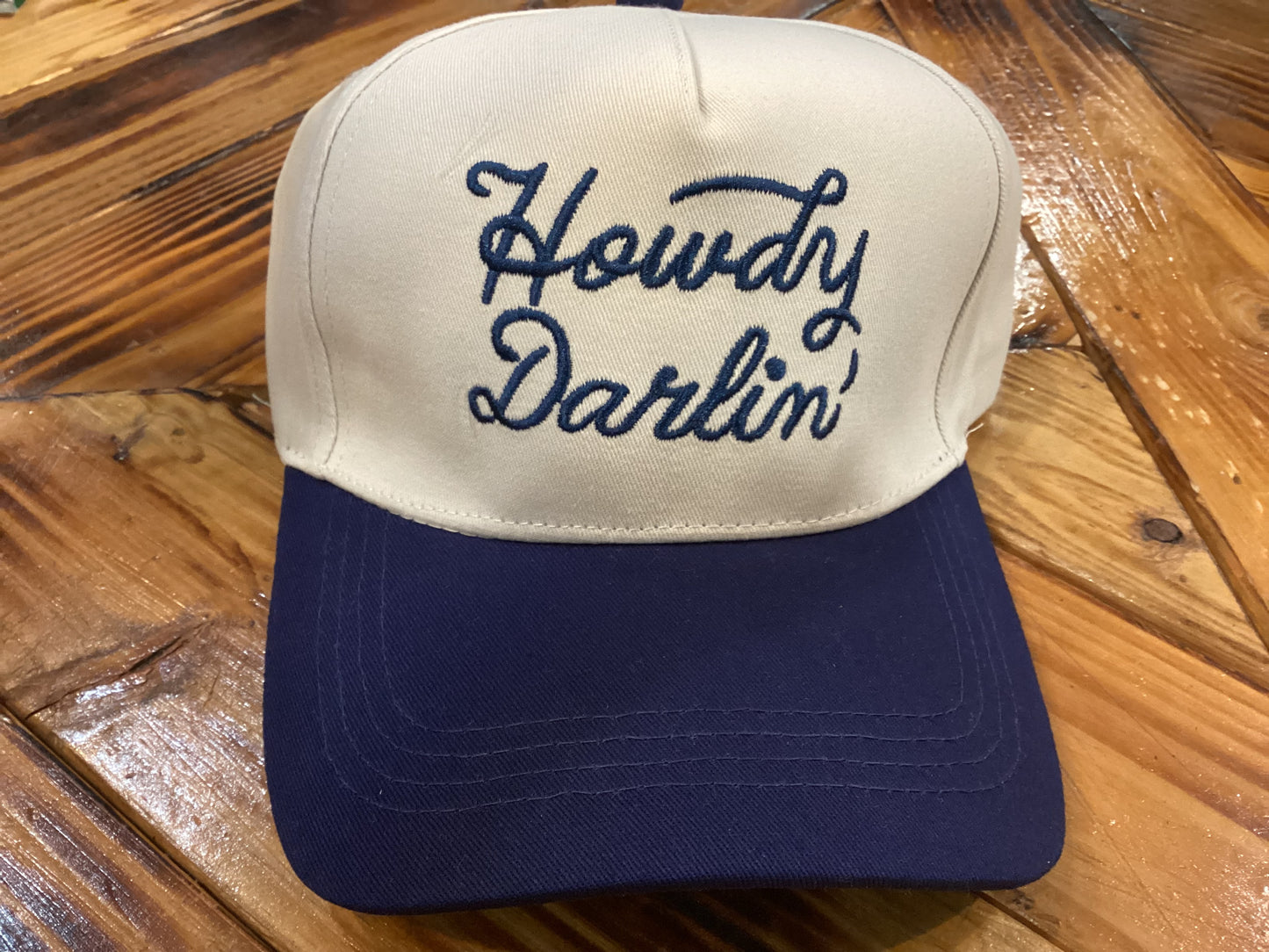 Raised Embroidered Two-Tone Baseball Cap