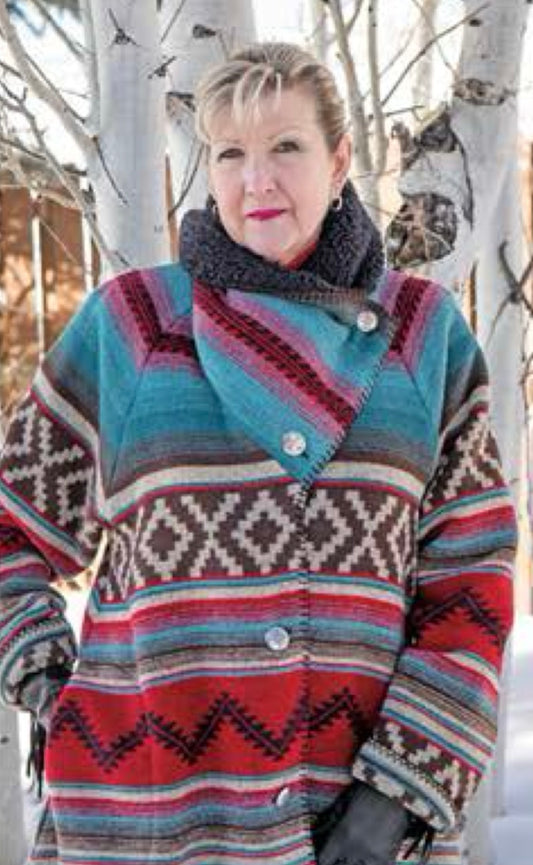 Rhonda Stark Sherpa Lined Button Collar - Tomahawk