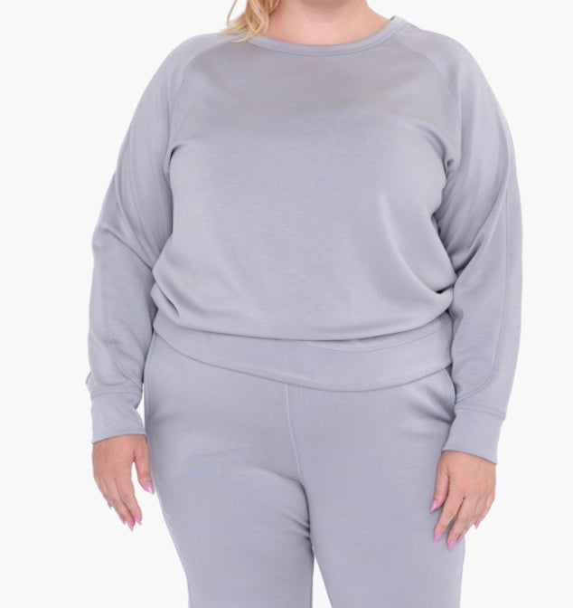 CURVY PLUS Size Butter Soft Crew Neck Pullover