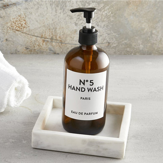 Square Marble Tray - White