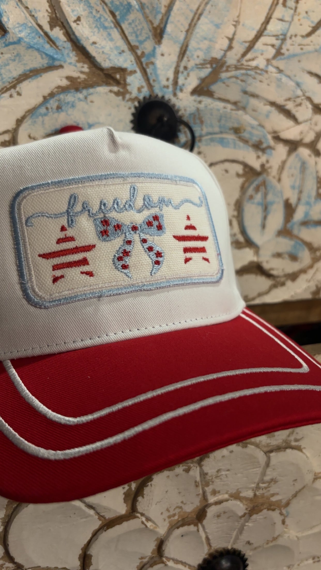 Custom Designed Decorative Bill with Patch- Holiday and Fun Caps