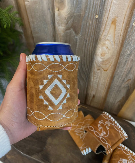 Leather Aztec Coozie