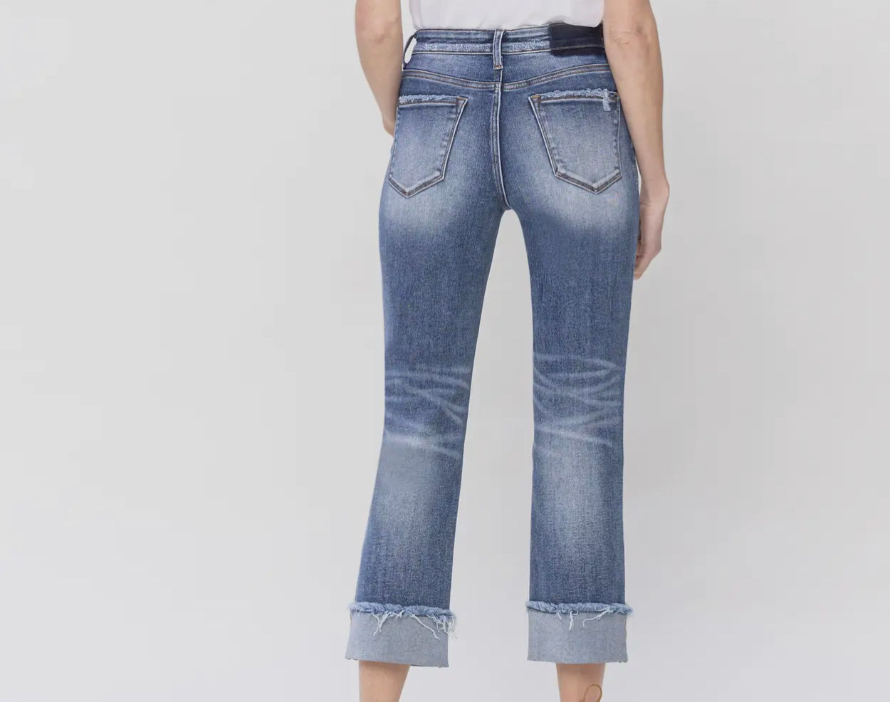 Vervet Lovervet High Rise Cuffed Straight Leg Jeans