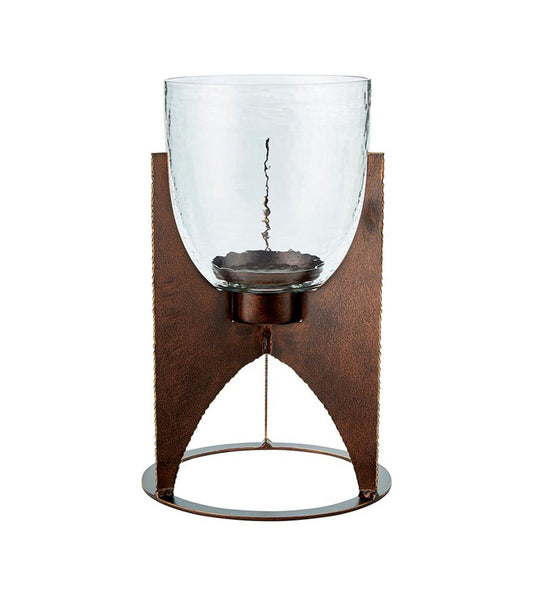 Vintage Bronze Hurricane Candle Holder