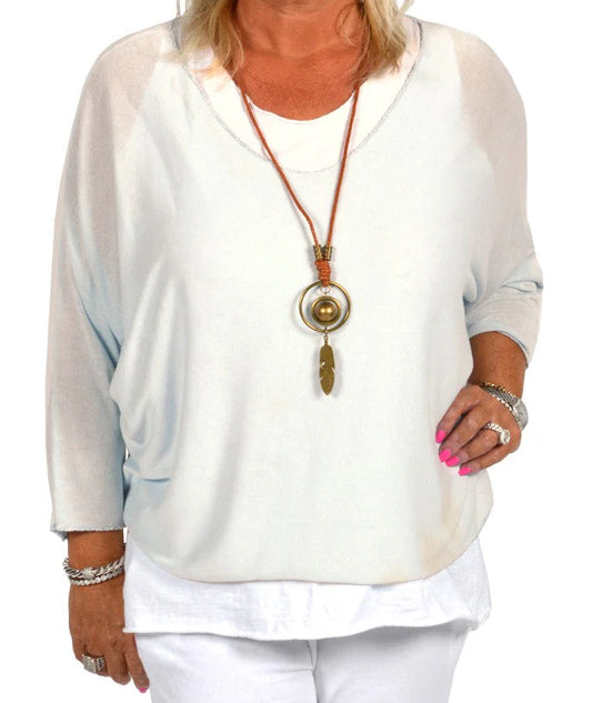 Made in Italy Catherine Lillywhite WH 2PC TUNIC one size fits most