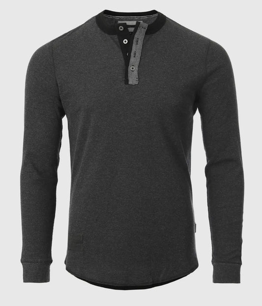 Mens Casual Thermal Long Sleeve Henley Shirt