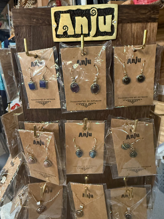 Kasha Semiprecious Stone Small Stone Dangle Earrings Mutiple Stones Available