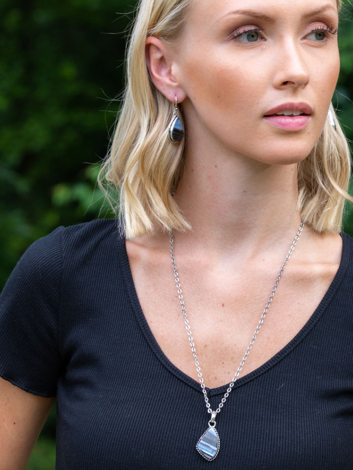 Kasha Semiprecious Drop Pendant Large Stone Necklace Mutiple Stones Available