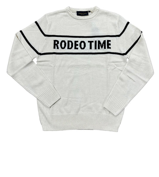 Rodeo Time Cream and Black Sweater