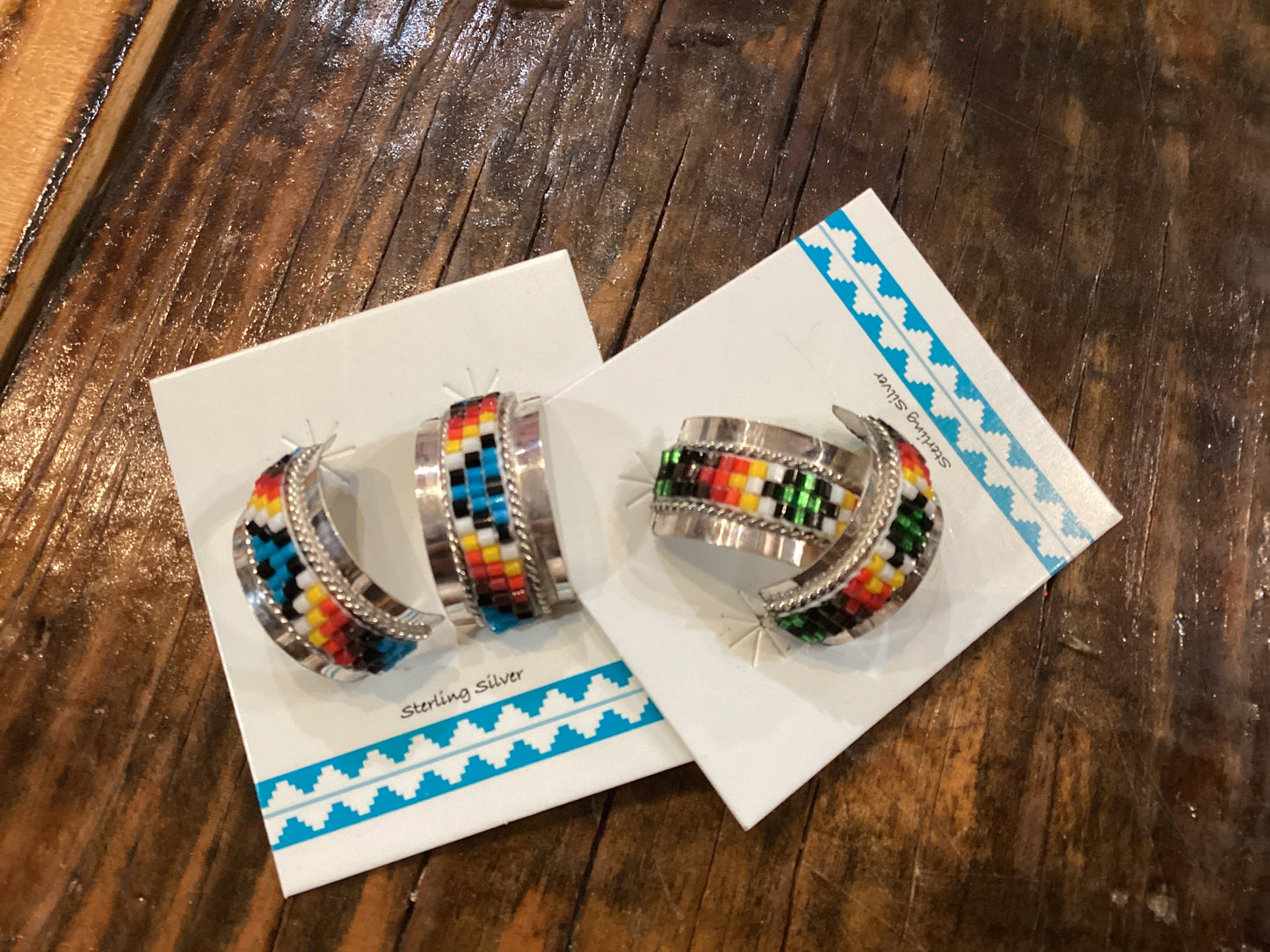 Lucille Romone Navajo Handmade Beaded Earrings