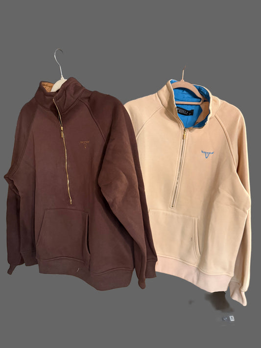 QUARTER ZIP SWEATSHIRT W FRONT POCKET