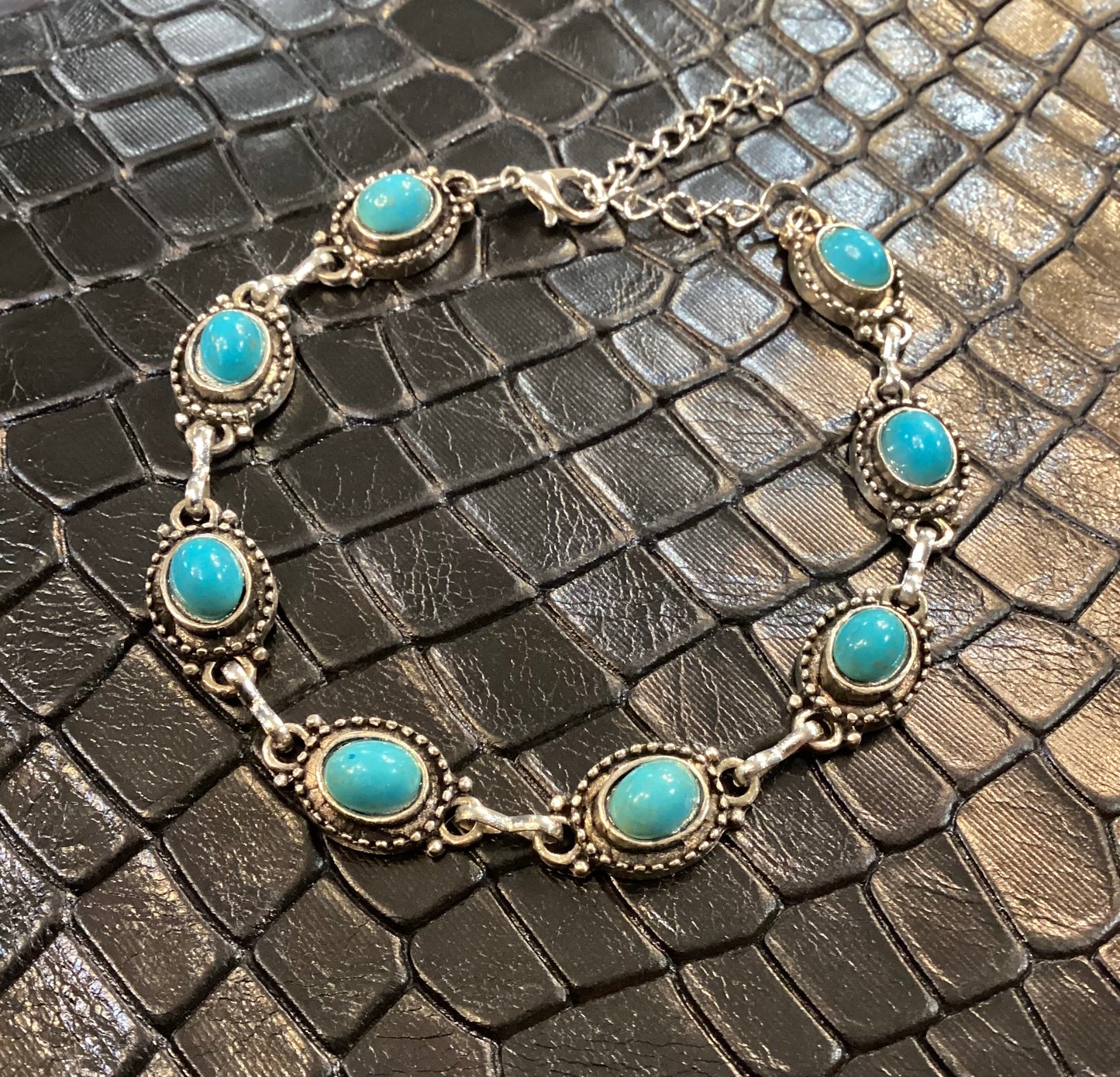 Faux Turquoise Bracelet/Anklet