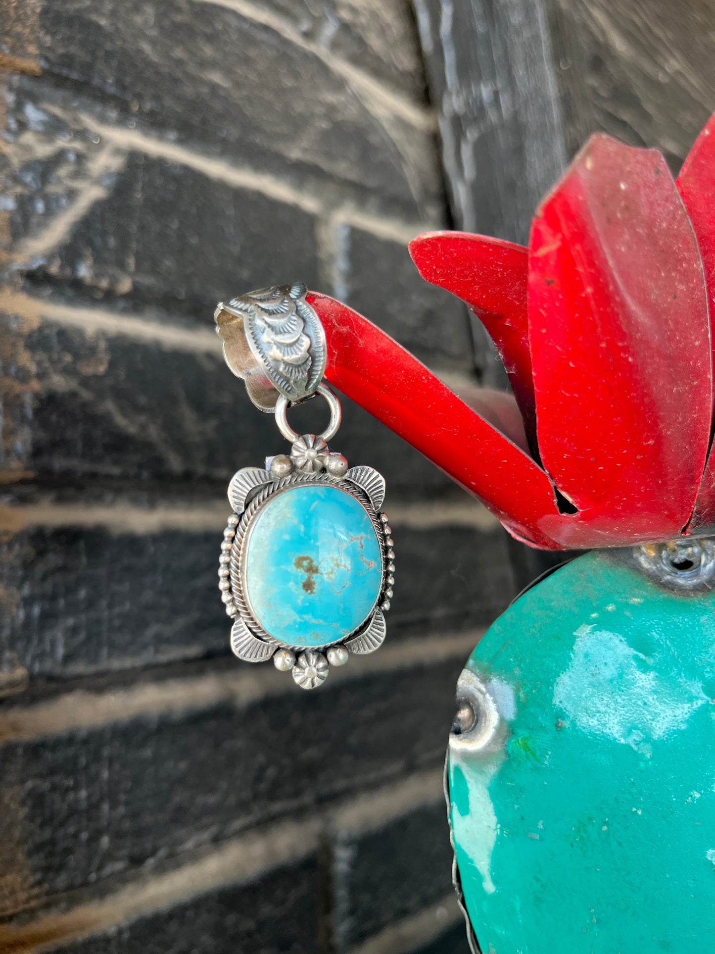 Handmade Blue Ridge Turquoise Pendant