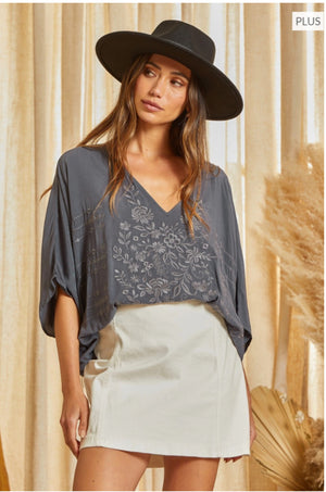 Savanna Jane Andree’ by Unit - Poncho Woven Top