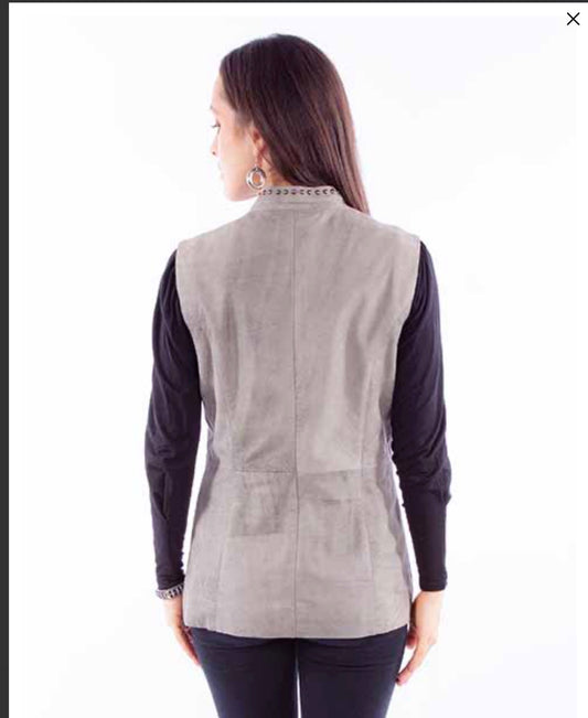SCULLY LADIES STUDDED LEATHER VEST