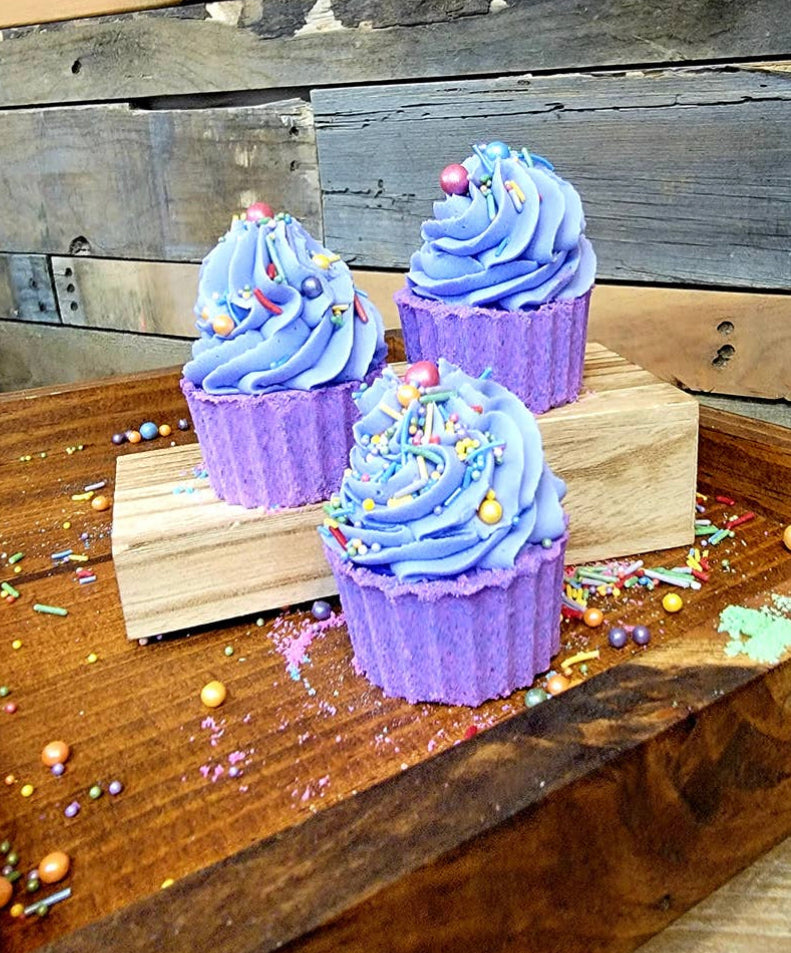 Bubble Bath Bomb, Cupcake --Purple--