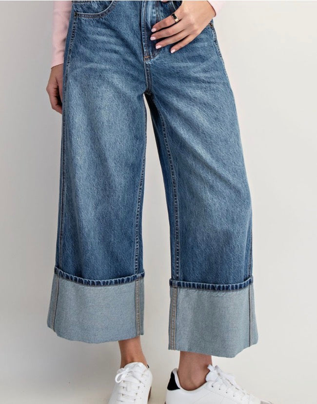 Final Countdown Cuffed Low-rise Jeans