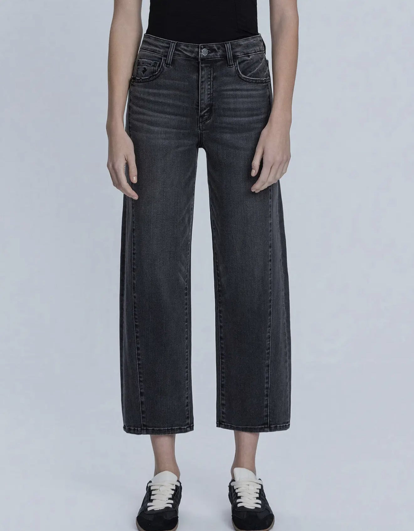 Flying Monkey High Rise Black Mild Barrel Jeans