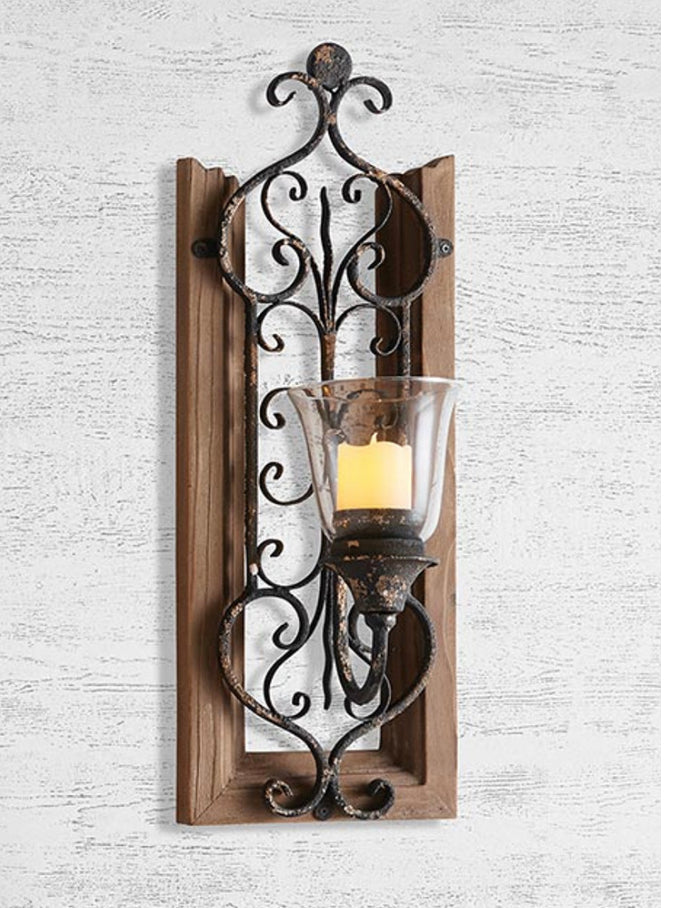 Wall Candle Holder - Black