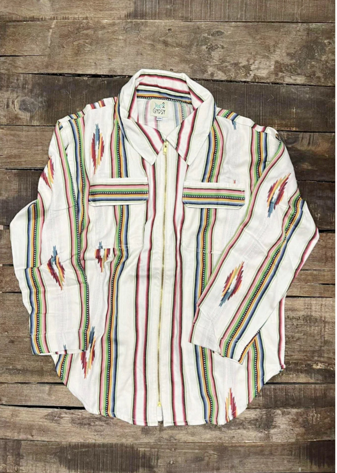 Jaded Gypsy Southwest Sunset Jacket - Parchment