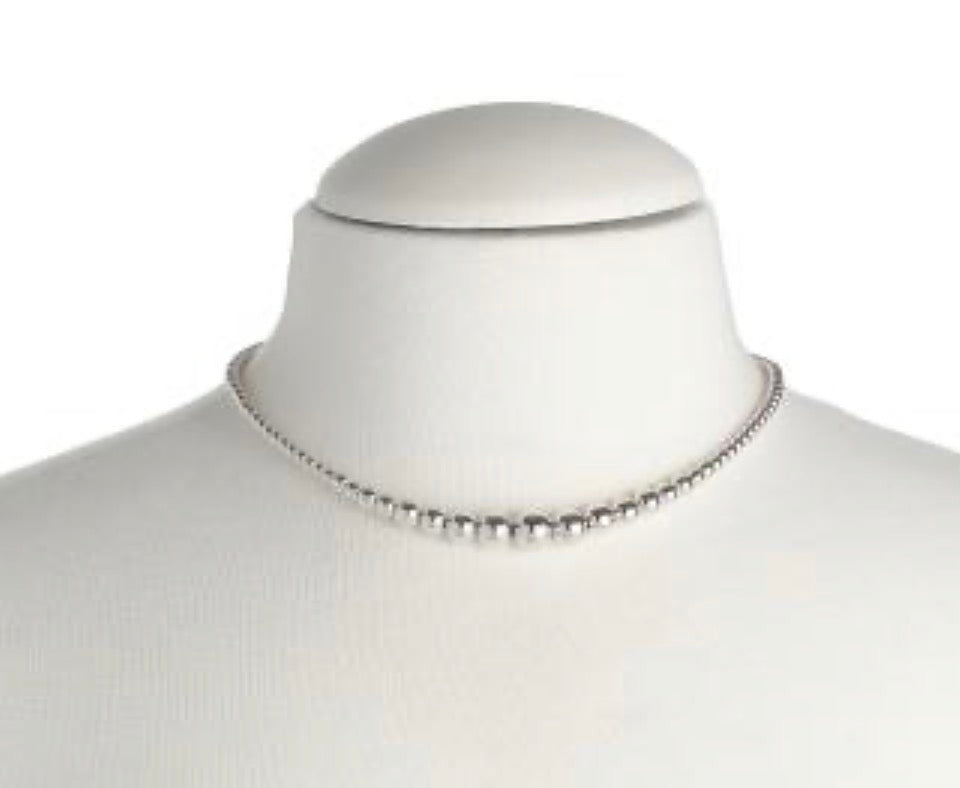 FREMADA made in italy sterling silver graduated bead necklace