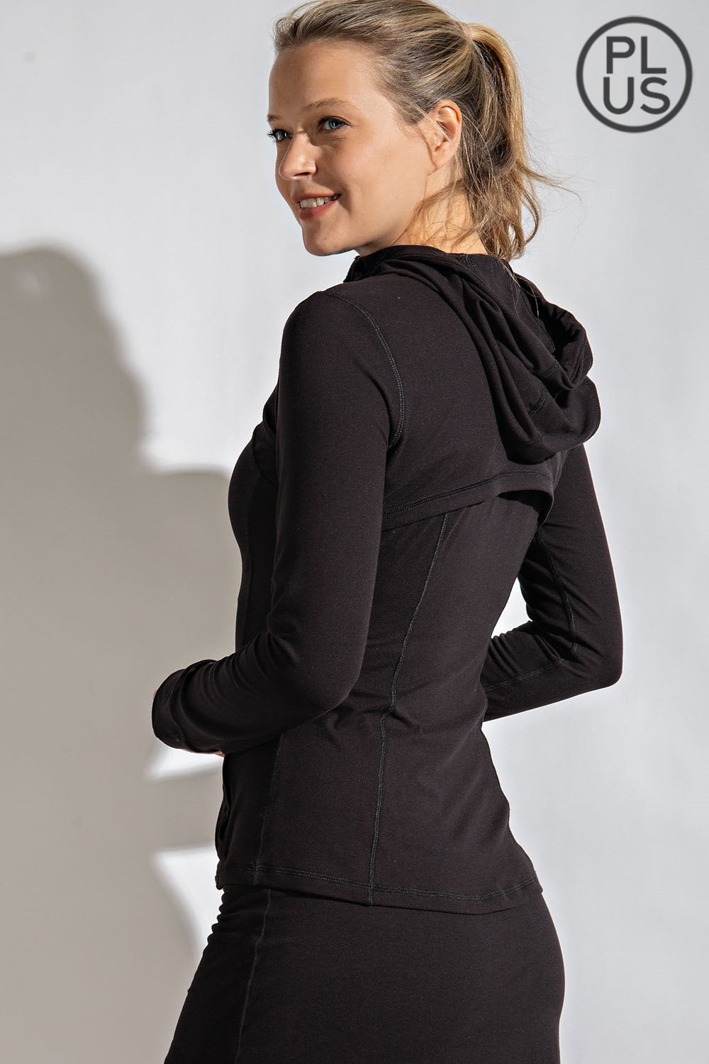 RAE MODE XL-PLUS SIZE FITTED JACKET WITH HOOD