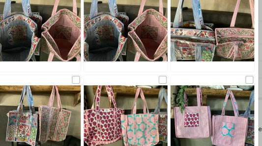 Heart of Grace or HEH Patch Regular Quilted Tote