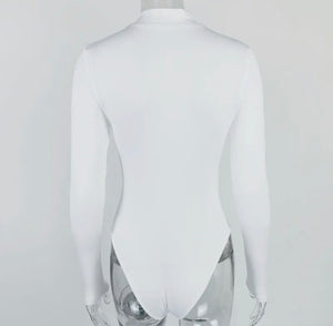 Stretch Fleece Long-Sleeved Zip-Up Bodysuit