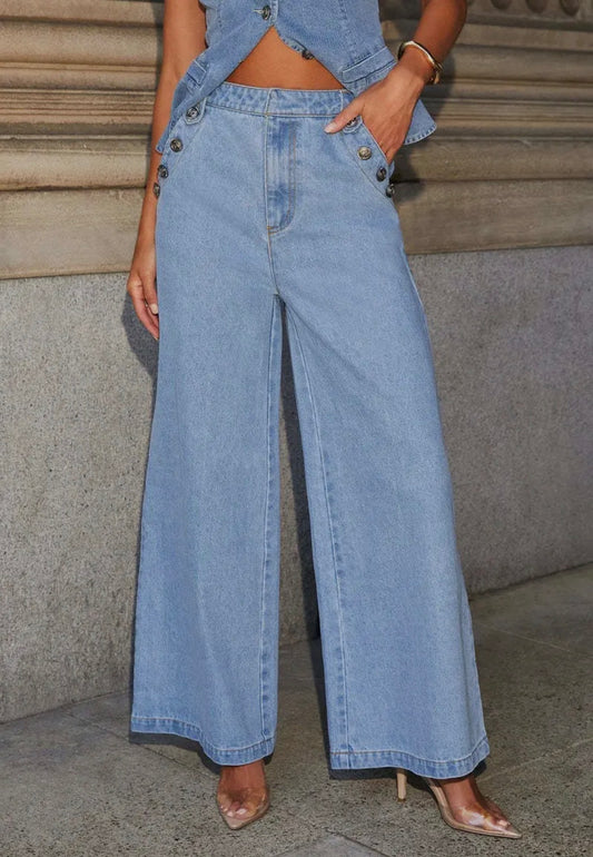 Loose Fit Fashion Wide Leg Jeans