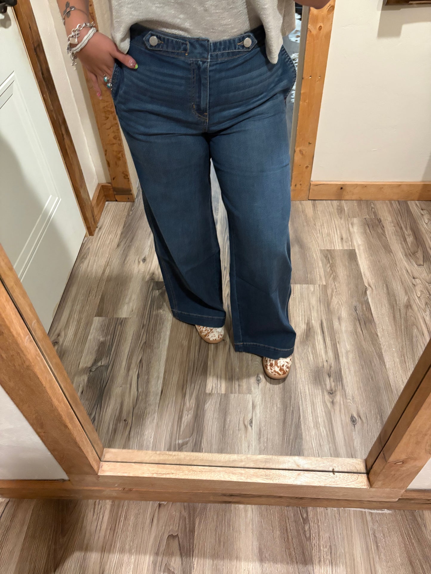 1822 Waist Tab Wide Leg Lila