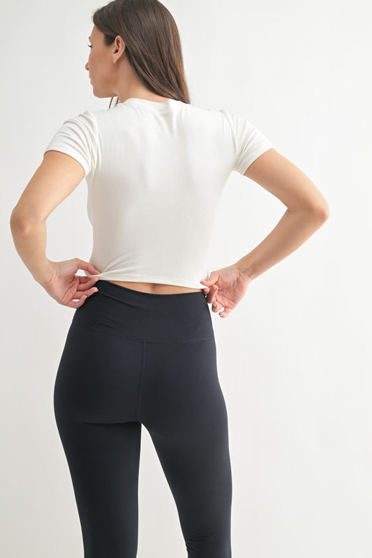 Mono b ESSENTIAL MICRO-RIBBED ATHLEISURE BABY TEE