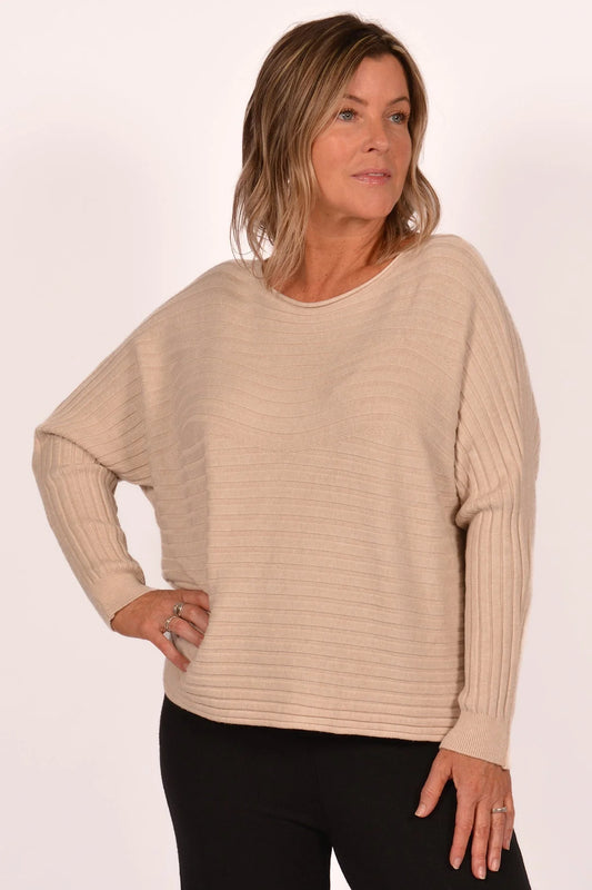 Made in Italy BE WAVES RIBBED SWEATER O/S
