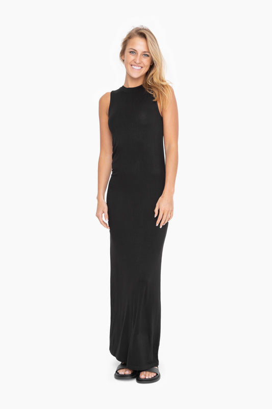 Mono B Butter Soft Keyhole Back Maxi Dress