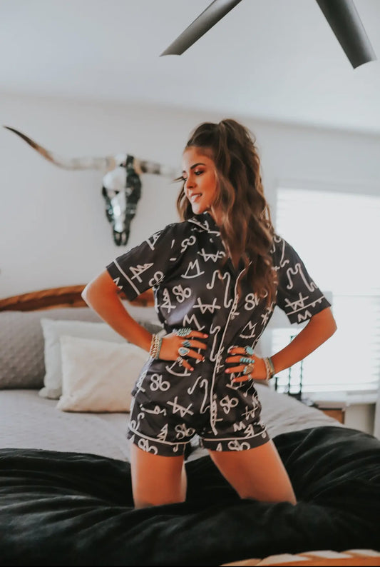 Black Brand Pajama Set