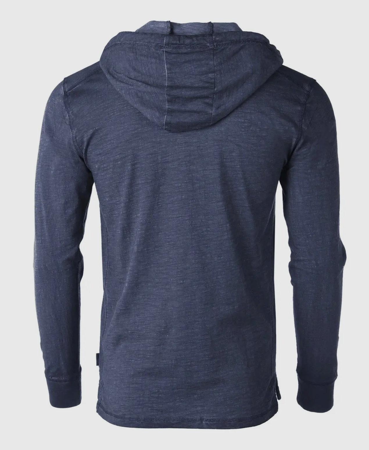 Mens Garment Dyed Casual
Long Sleeve Hoodie Henley