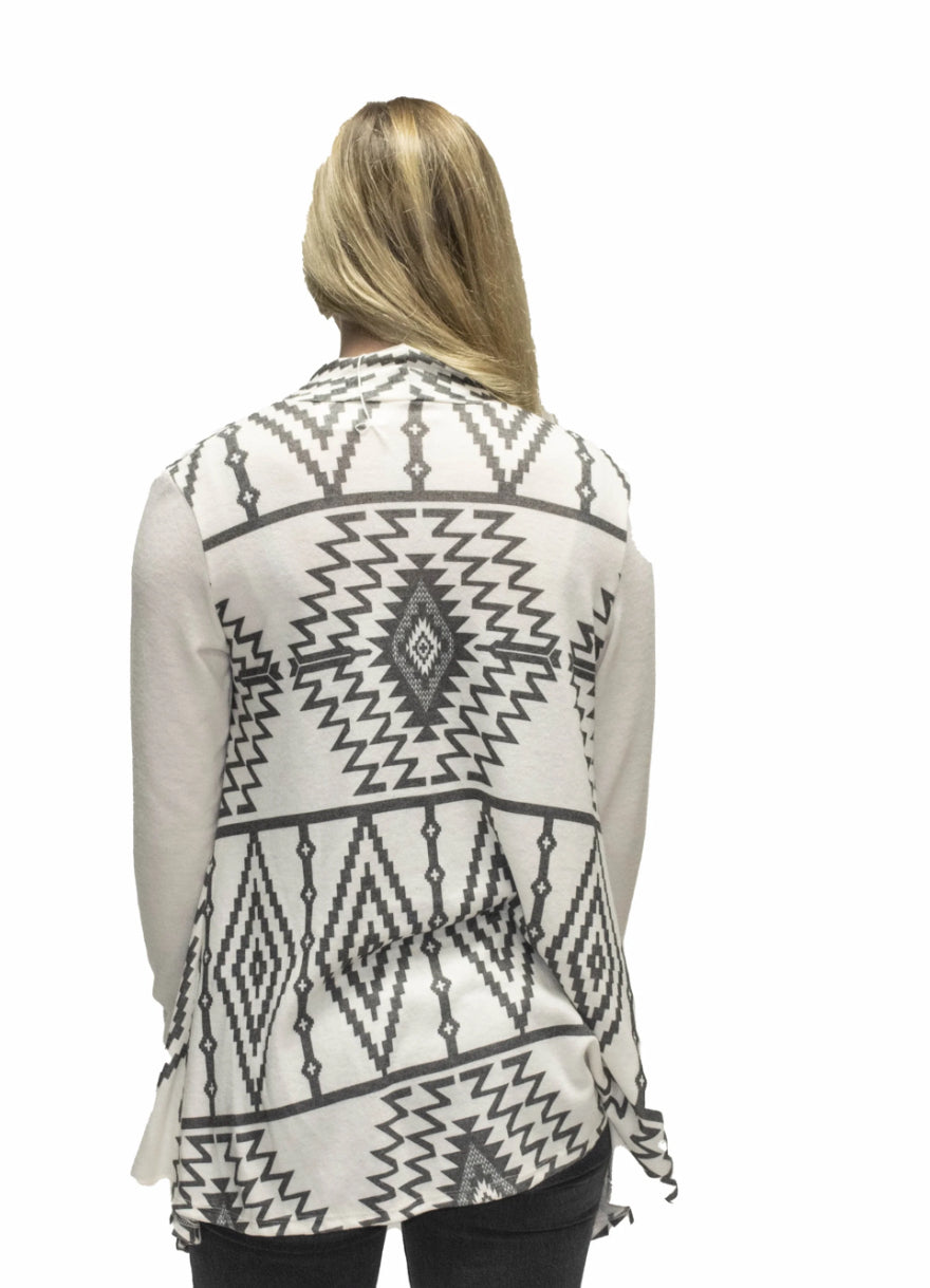 Black and White Aztec Cardigan