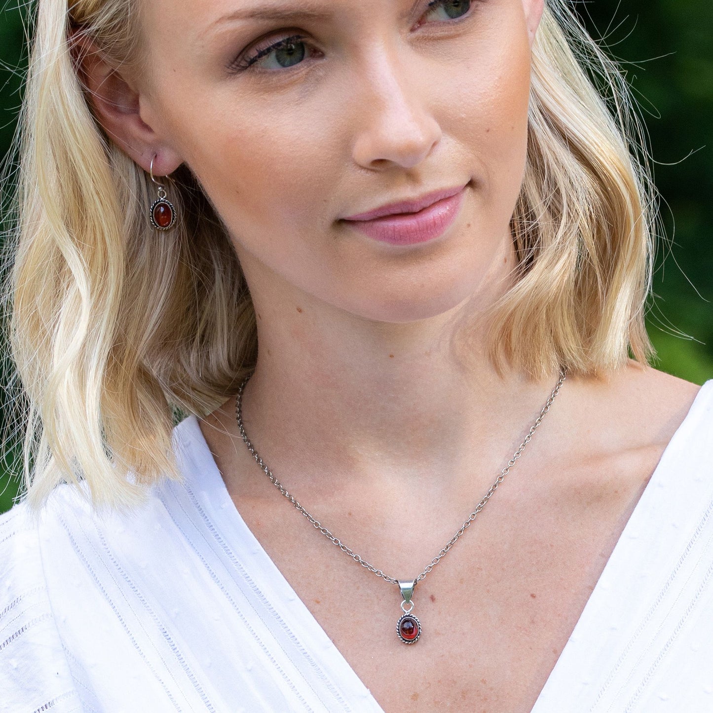 Kasha Semiprecious Drop Pendant Small Stone Necklace Mutiple Stones Available