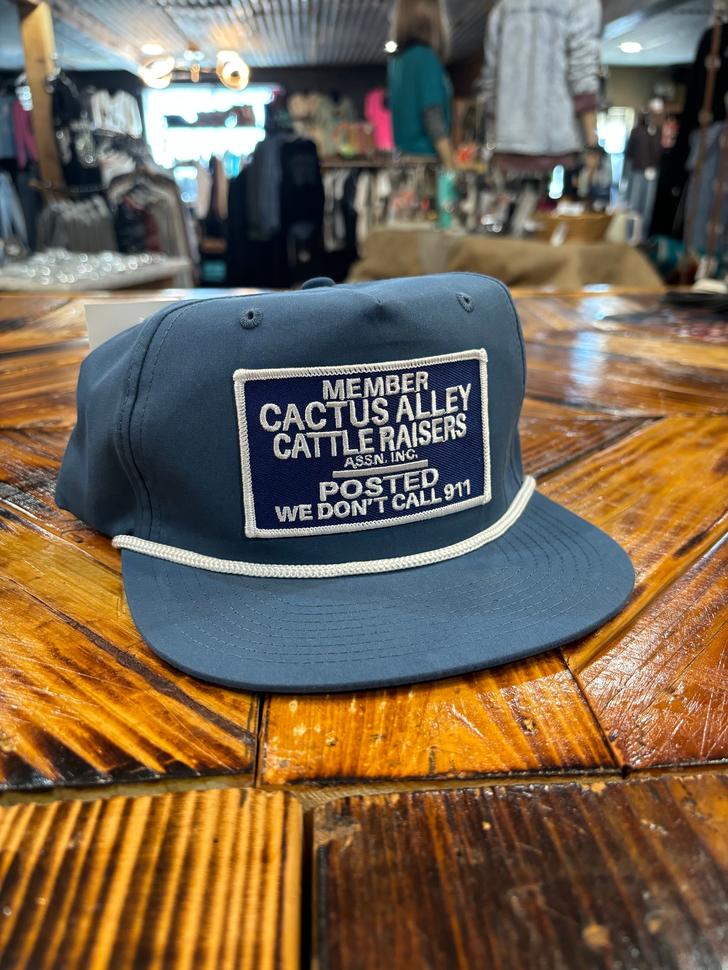 “Cattle Raisers Member” -CA Blue/White Rope Snapback Cap